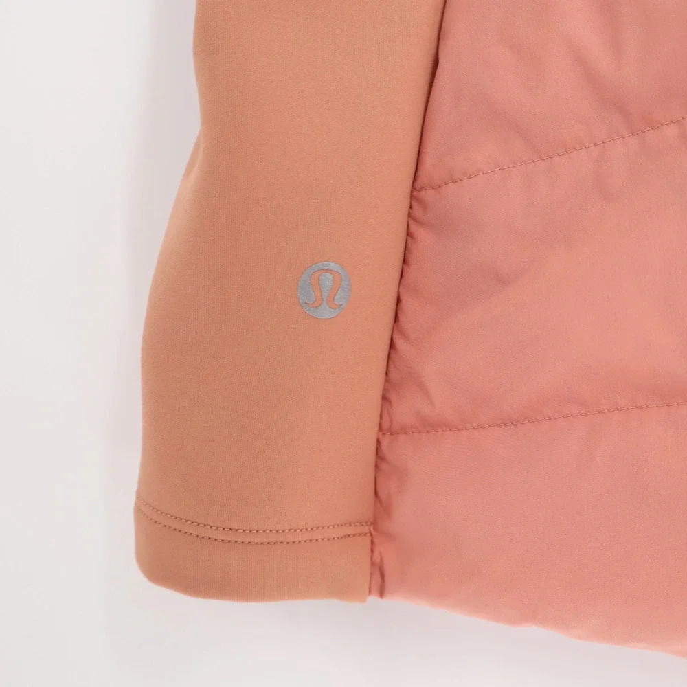 Lululemon Women's Sz 8 Down For It All Vest Shine Pink Savannah Down Feather